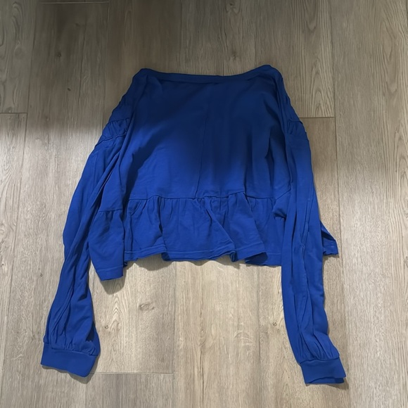 NWT! Anthropologie Pilcro Blue Textured Babydoll Top - Size XL 💎 - Picture 7 of 7